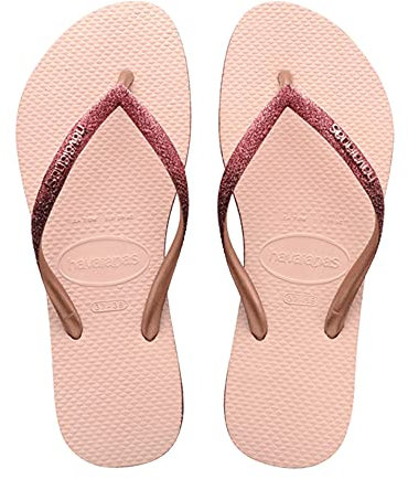 Havaianas Slim Sparkle II-Ballet Rosa Rubber, Infradito Donna, 41 EU
