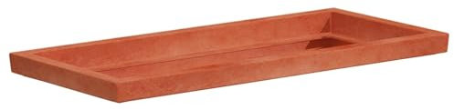 Decor Space Sottovaso per Fioriera rettangolare in resina per piante e fiori Made in Italy da esterno (78 x 35 per vaso da 80 cm, Terracotta)