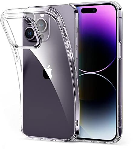 ESR für iPhone 14 Pro Hülle, Originalgefühl, Transparent, Klar | Militärischer Sturzschutz, ultradünn, TPU-Material