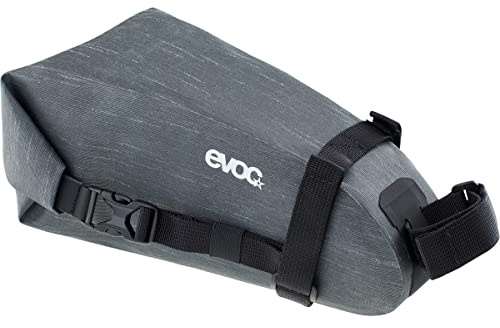 EVOC SEAT PACK WP 2, enkel sadelväska (lätt cykeltillbehör, vattentät cykelväska, bakre cykelväska, mått: 10 x 26 x 11 cm, vikt: 180 g, volym: 2 l), Carbon Grey