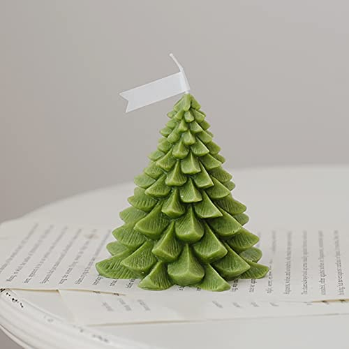 FZQBEY 3D Weihnachtsbaum Kerzengießform,Schnee-Tannenbaum Silikonformen,Realistic Kerzenform Wiederverwendbar, Epoxy-Formen Harzform für Kunsthandwerk, Herstellung, Christbaumschmuck
