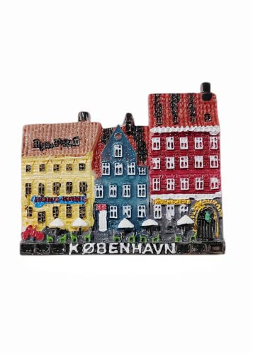 Kopenhagen Dänemark Kühlschrankmagnet Reise Souvenir 3D Kühlschrank Dekoration Magnetaufkleber Handbemalte Bastelkollektion