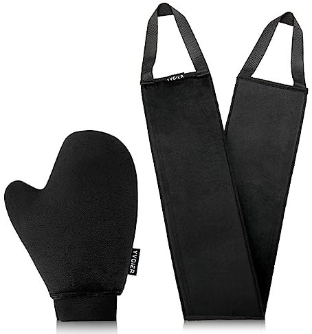 Selbstbräuner Handschuh und Selbstbräuner Rücken Applikator, Bräunungshandschuh Handschuh Selbstbräuner Tanning Handschuh Self Tan Handschuh für Selbstbräuner