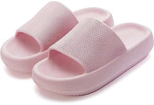 Donpapa Zapatillas Mujer Chanclas Hombre Sandalias Baño Piscina Playa Zapatos Verano Nube Pala plataforma Pantuflas Comodas YZ Rosa 37-38