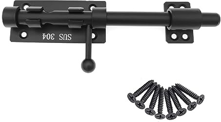 Schieberiegel-Torriegel 304-Edelstahl-Laufriegelriegel robustes Türsicherheitsschloss verdickte Türriegel-Hardware mit Befestigungsschrauben für Scheunenzaun Schuppen Keller 20cm