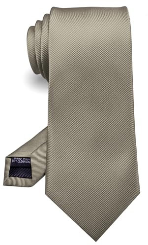 JEMYGINS Hellbraun Handgenähte Krawatte for Herren - Arbeit,Party,Vatertag(13)