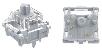 GUYEKS Gateron Zero Silent Switches, 5-polig 45gf lineare vorgeschmiert Switches zweistufige Feder, für mechanische MX-Tastatur(36 Stück)