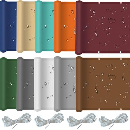 Vela Ombreggiante Impermeabile, 1.7 x 1.7 m Impermeabile, Anti-Ultravioletto, Vela Ombreggiante Rettangolare Parasole, con Corde, per Giardino Esterno Terrazza, Blu Scuro