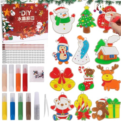 RNHDLY Weihnachtlich Diy Crystal Pendant, Diy Kristall Malerei Set