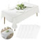 5-teilige Einweg Tischdecke Rechteckige Tischdecke Bierzeltgarnitur 137 x 274 cm Abwischbare Tischdecke geeignet für Picknicks, Partys, Geburtstage, Hochzeiten und Bankette usw