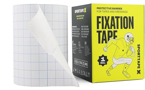 SPORTTAPE Fixeringstejp på Rulle – 10 cm x 10 m – Medicinsk tejp, självhäftande och andningsbar | För ledstöd, fixering av förband, katetrar och sårvård | Skonsam mot huden och enkel att använda