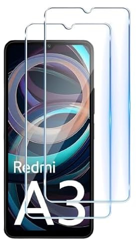 Cracksin [2 unidades] Protector de pantalla compatible con Xiaomi Redmi A3 Protector de Pantalla Cristal Vidrio Templado Duro 9H Dureza Vidrio
