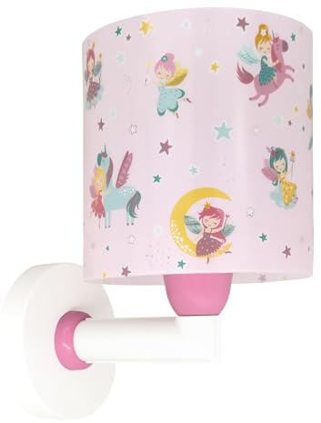 Dalber Kinder Wandlampe Fairy Dreams Feen Rosa 42499 | Wandleuchte; Kinderzimmer; E27 - 1 x 15W
