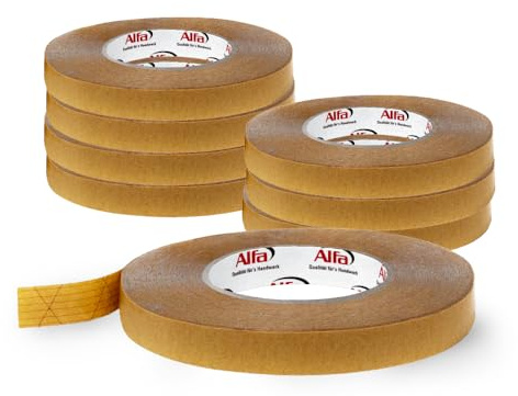 Alfa 8x Montageband Profi-Qualität 20 mm x 50 m doppelseitig klebend für Dampfbremse, Dampfsperre, Unterspannbahn schnelle und sichere Montage