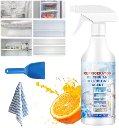 Defrosting Spray For Fridge Freezer, Fridge Freezer Defrosting Spray, Powerful Refrigerator Defrost Spray, Defrost Spray For Freezer, Freezer Defrosting Spray & Cleaner To Remove Ice Fast (1PC)
