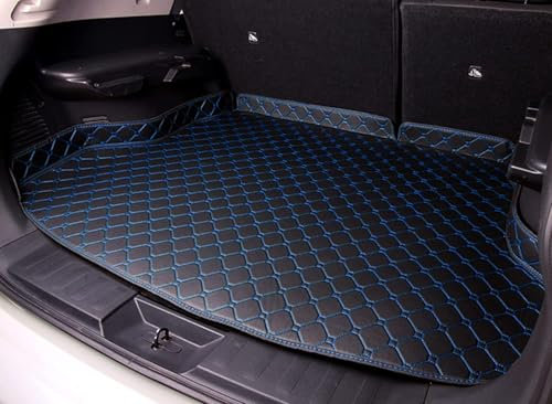 CYBFC Funda De Maletero De Coche para Mercedes Benz AMG GLA GLB 180 180d 200 200d 220d 250 GLA, Cuero Antislip Alfombrillas para Maletero, Proteccion Interiores Accesorios Coche,Black-Blue-Plus