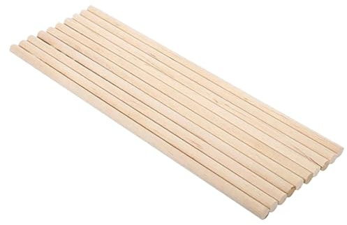 Wooden Sticks For Crafting 10pcs 30cm Long DIY Wooden Arts Craft Sticks Dowels Pole Rods Sweet Trees Wood Tool 4/5/6/8/10mm Handmade Round Wooden Stick For Handcrafted Creations(4mm x 30cm)