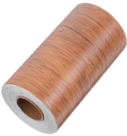 TOPPERFUN Cinta Adhesiva De Vinilo Con Diseño De Veta De Madera Cinta Decorativa Para Bordes De Paredes Muebles y Zócalos Corte Flexible Para Decoración Interior Protección Contra Humedad Co