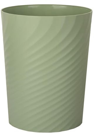 Sinoba Corbeille à papier 8008 - En plastique - Idéale pour chambre d'enfant, bureau, cuisine - Hauteur : 32 cm - 12 l - Vert