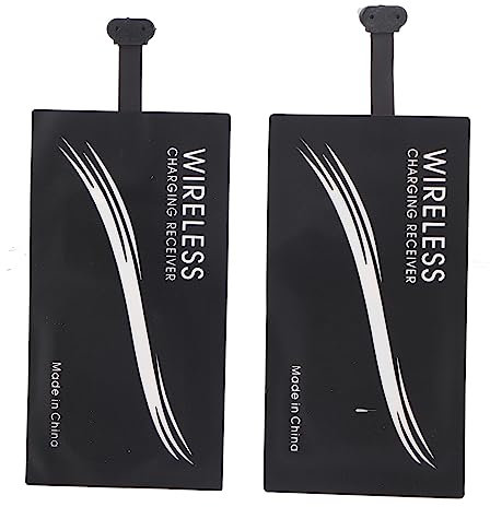 Type C Wireless Charging Receiver, 2Pcs Thin Wireless Charger Receiver Module Chip, Wireless Charging Receiver Qi Charger Adapter for Mobile Phone