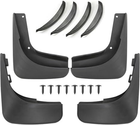 Spritzlappen Für VW Für G&olf 6 Mk6 Schrägheck 2009-2012 Satz Geformte Schmutzfänger Schmutzfänger Spritzschutz Vorne Hinten Klappe Kotflügel(2)