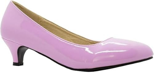 Ladies Kitten Heel Court Dress Shoes Comfort Round Toe Low Heel Elegant Pumps for Work, Weddings Evening Events & Parties