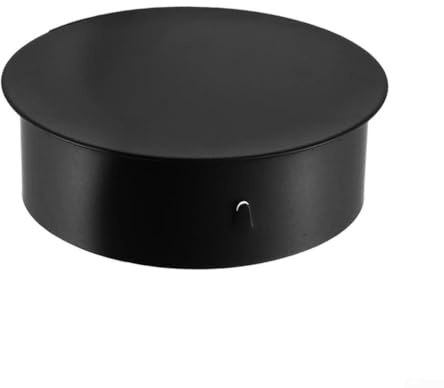 Kaminlochabdeckung mit flacher Kappe für verbesserten Schutz von Ofenrohren und Öffnungen (90 mm)