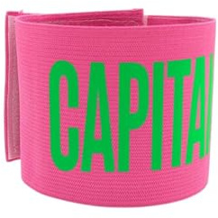 Kapitänsbinde für Erwachsene, Profi, Kapitänsbinde, Fußball, elastisch, verstellbar, mit Klettverschluss und Armschlaufe, für Erwachsene, Sport, Rugby, Team Made in Italy (Fuchsia)