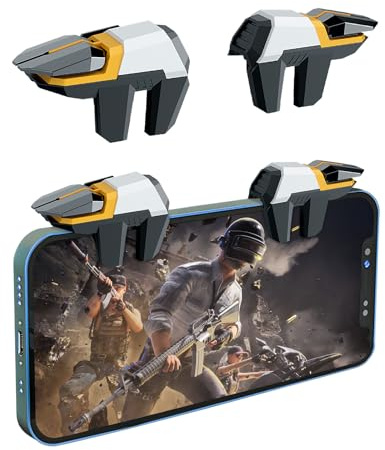 DiyGody PUBG Phone Game Controller Trigger Compatible with PUBG/Fortnitee/Call of Duty, Joystick Gamepad for iPhone & Android, Sensitive Mobile Gaming Grips, Zero Lag Fast Aim No Screen Blocking