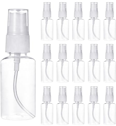36 Pcs 30 ml Bote Spray Pulverizador Pequeño, Botellas de Plástico Vacías Reutilizables, Spray Bottles, atomizador botella de perfume portátiles para líquidos, agua y cosméticos, con 2 embudos