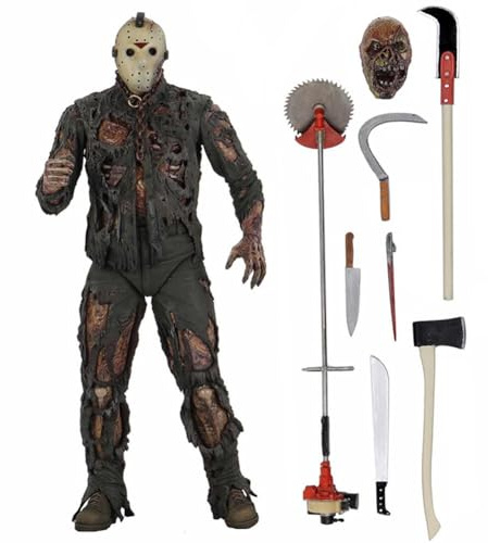 Jiumaocleu Figurines Jason Voorhees – Figurine à Collectionner – Joints Mobiles en PVC – Modèle de Pose Debout pour collectionneurs et présentoirs – 18 cm