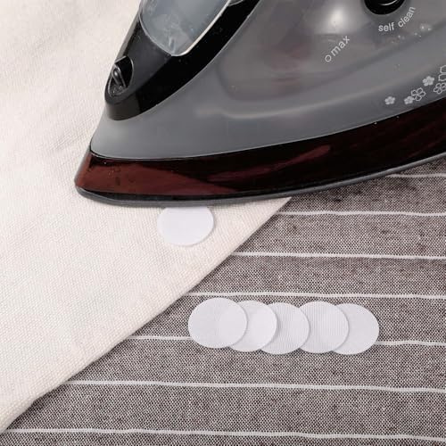200 toppe con occhielli termoadesive, 20 mm, colore bianco, pinze per occhielli e tessuto non tessuto, per rinforzare la riparazione in caso di occhielli strappati