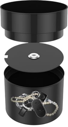 Flower Pot Money Lock Box,Double Layer Anti-Theft Hider,Secret Hiding Containers with Money Bag and Lock - for Cash Key Ring Watch Valuables Coin Jewelry