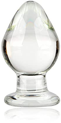 SXOVO Kristall Glas Analplugs 6CM Klar Glasdildo Anal ButtPlug Klassische Dildos Analdildo Analspielzeuge Sexspielzeug für Frauen und Männer