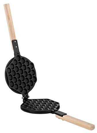 Royal Catering Placa de Repuesto para Gofrera con Base de Burbujas Bubble Waffle Maker RCWM-BWMP (Aluminio y Revestimiento de Teflón, con Mangos de Madera)