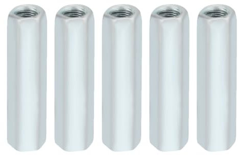 Regun Dadi di accoppiamento esagonali lunghi, 5 Pezzi Prolunga Barra Filettata, M6 * 40mm dado di prolunga