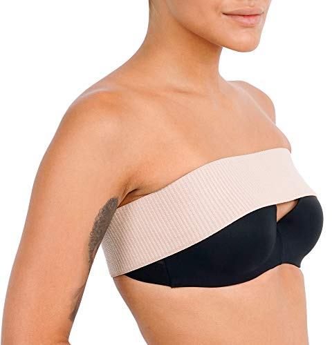 Breast Implant Stabilizer Band, Post Surgery Breast Augmentation and Reduction Strap, Chest Belt, Breast Support Bandage, One Size Fits All (Beige)