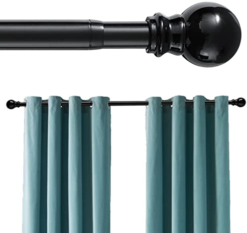 Curtain Rod 32 to 52 Inch - 1 Inch Heavy Duty Curtain Rods for Windows Telescoping Adjustable, Decorative Small Window Curtains Rod for Bedroom, Kitchen, Bathroom, Cafe, Valances