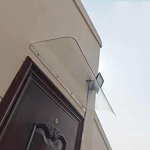 Vordach Haustürvordach,Moderne Türdach Pultbogenvordach Überdachung für Haustür Transparent Polycarbonat,Unsichtbare Pultvordach für Dach Hinterhof Garten Schlagfest 100kg (50x130cm/20x51)