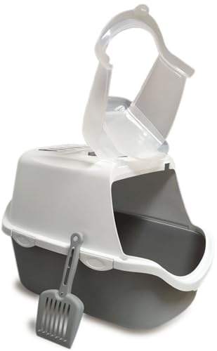 Arenero Cubierto y Cerrado para Gatos - WC con Diseño Moderno y Funcional - Bandeja Sanitaria Innovadora