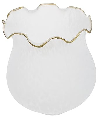 ABOOFAN Glass Lampshades Simple Glass Light Accessory for Ceiling Lights, Frosted White Decorative Lampshade with 4.2cm Mid-Level Outlet, Easy Install for E27 Bulb for Bedroom and Library | Simple Style, Sturdy Glass Build, Decorative Lamp Cover for Hotel and Library Use