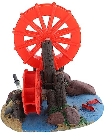 minkissy Wear-resistant Decorative Windmill for Aquariums Lifelike Fake Windmill Air Pump Insert for Fish Tank Decor for Enhancing Aquarium Aesthetics