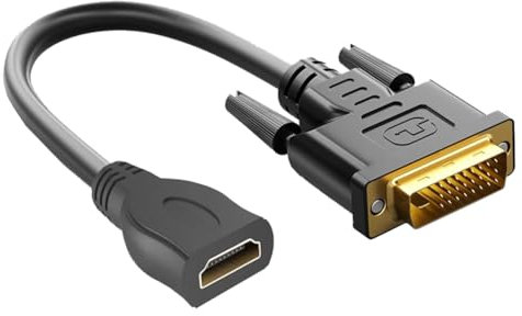 Bolwins B93S - Adaptador DVI a HDMI (24+1) macho a HDMI hembra, 4K de alta velocidad para HDTV, Full HD 1080P, TV, proyector, PC