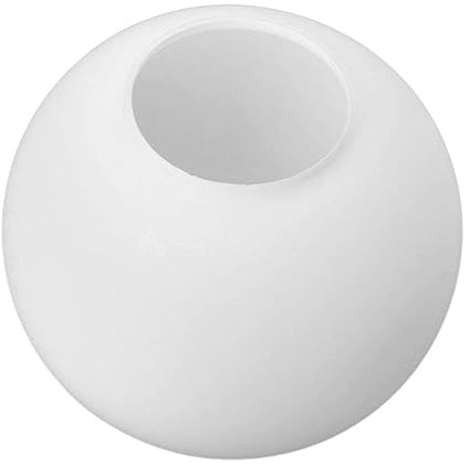 Paralume di ricambio in vetro opale 18 cm - vetro rotondo bianco opaco con apertura 6,5 cm (senza bordo filettato), sfera di vetro per lampada a sospensione, lampada da soffitto, applique - Solo