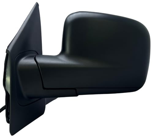 Spieg Außenspiegel Links für Volkswagen Transporter T5, Multivan 2003-2009 Elektrisch Verstellbar, Beheizt, Manuell Einklappbar, Schwarz, 5 PIN (Fahrerseite)