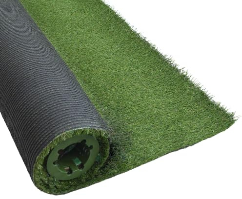 Cesped Artificial 12 mm. Rollo 2x25 metros. Césped Moqueta Para Interior y Exterior. Jardín, Terraza, Balcón. Uso Domestico