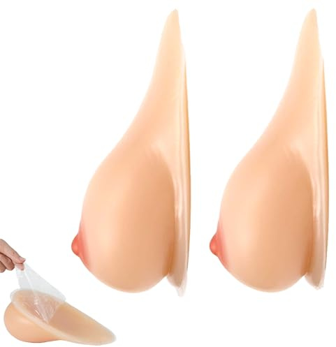 OSEMISS Silikonbrüste/künstliche Brüste, selbstklebend, realistisch, 1 Paar B-EE-Körbchenbrüste für Mastektomie, Prothese, Crossdress, Transvestit, Cosplay,Nude,B|Cup (600g/Pair)
