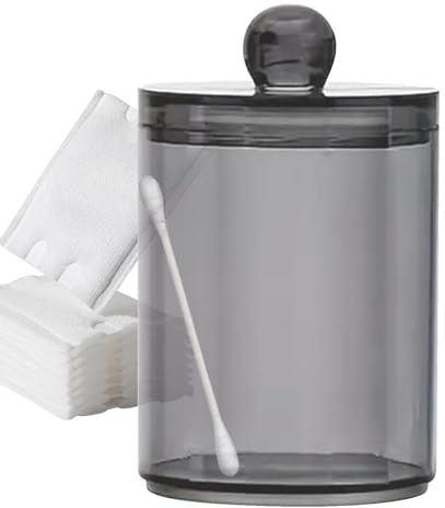 Soporte para ,Contenedor para - Caja de almacenamiento de algodón de maquillaje - Soporte para transparente, dispensador de bolas de bastoncillos de algodón, organizador de recipientes para baño