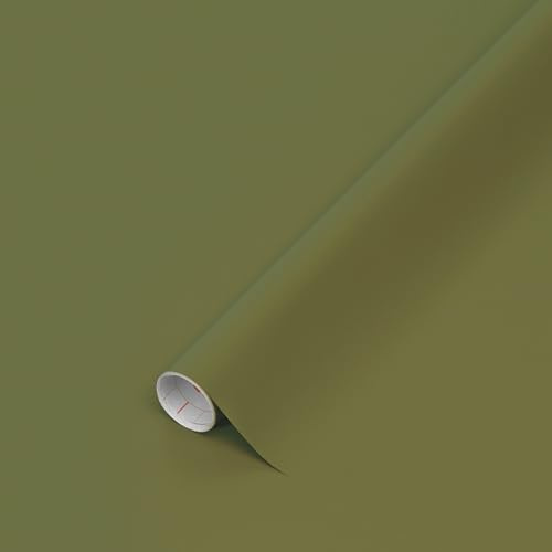 d-c-fix Möbel-Klebefolie Uni seidenmatt Olive Green 67,5 cm x 2 m | abwaschbare und selbstklebende Deko-Folie für Küche, Schrank, Tisch & Fensterbank - modern & nachhaltig