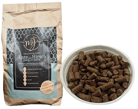 My Trockenfutter Ente und Hirsch mit Hirse und Buchweizenkeimen 10kg mÿ kaltgepresst für Hunde ohne künstliche Zusatzstoffe I Hundefutter | Buchweizenkeime, kaltgepresst, ohne künstliche Zusatzstoffe